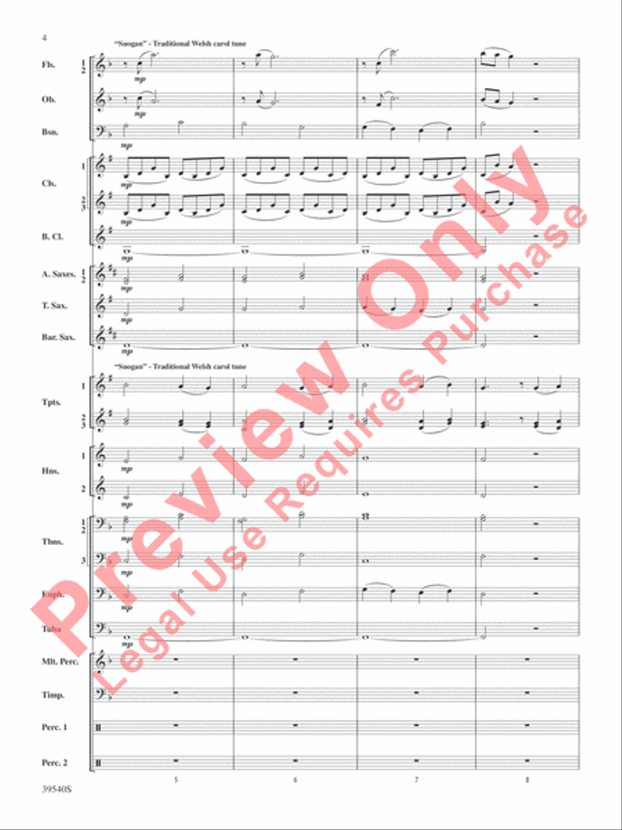 Carols from the British Isles Concert Band scores gallery preview page 5