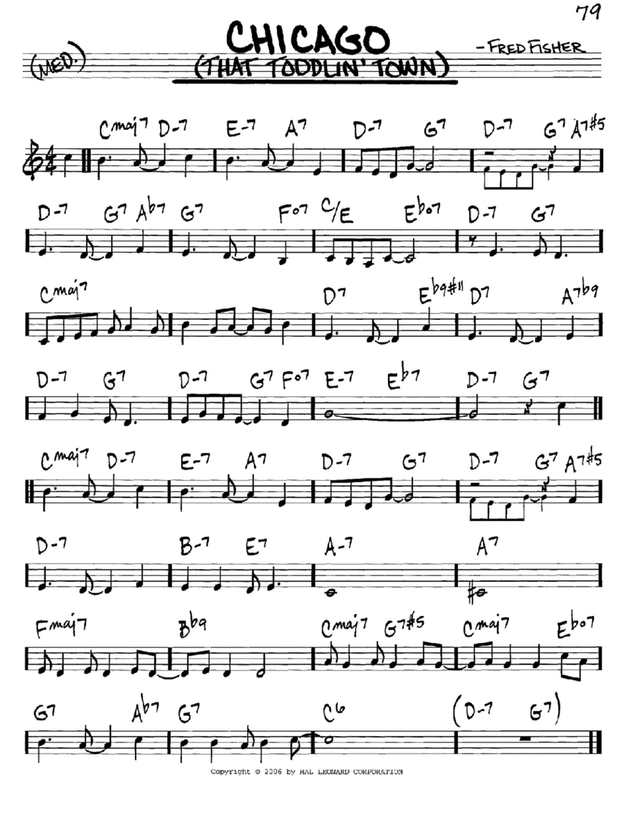 Chicago (That Toddlin' Town) Piano scores gallery preview page 1