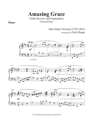 Book cover for Amazing Grace (Viola & Piano) Piano part