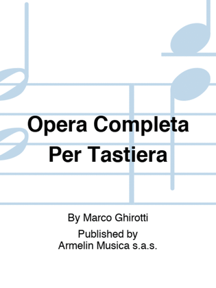 Book cover for Opera Completa Per Tastiera