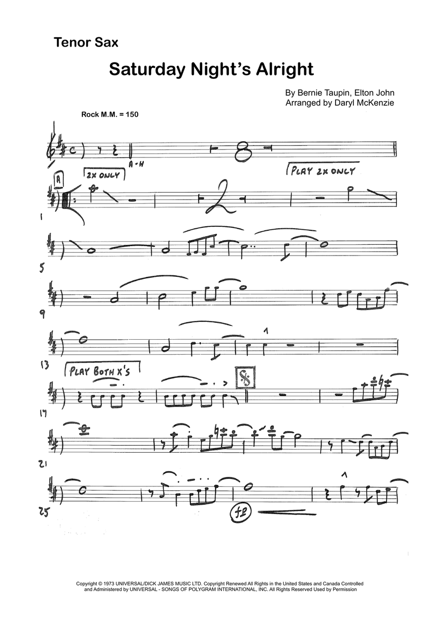 Saturday Night's Alright (for Fighting) Large Ensemble scores gallery preview page 5