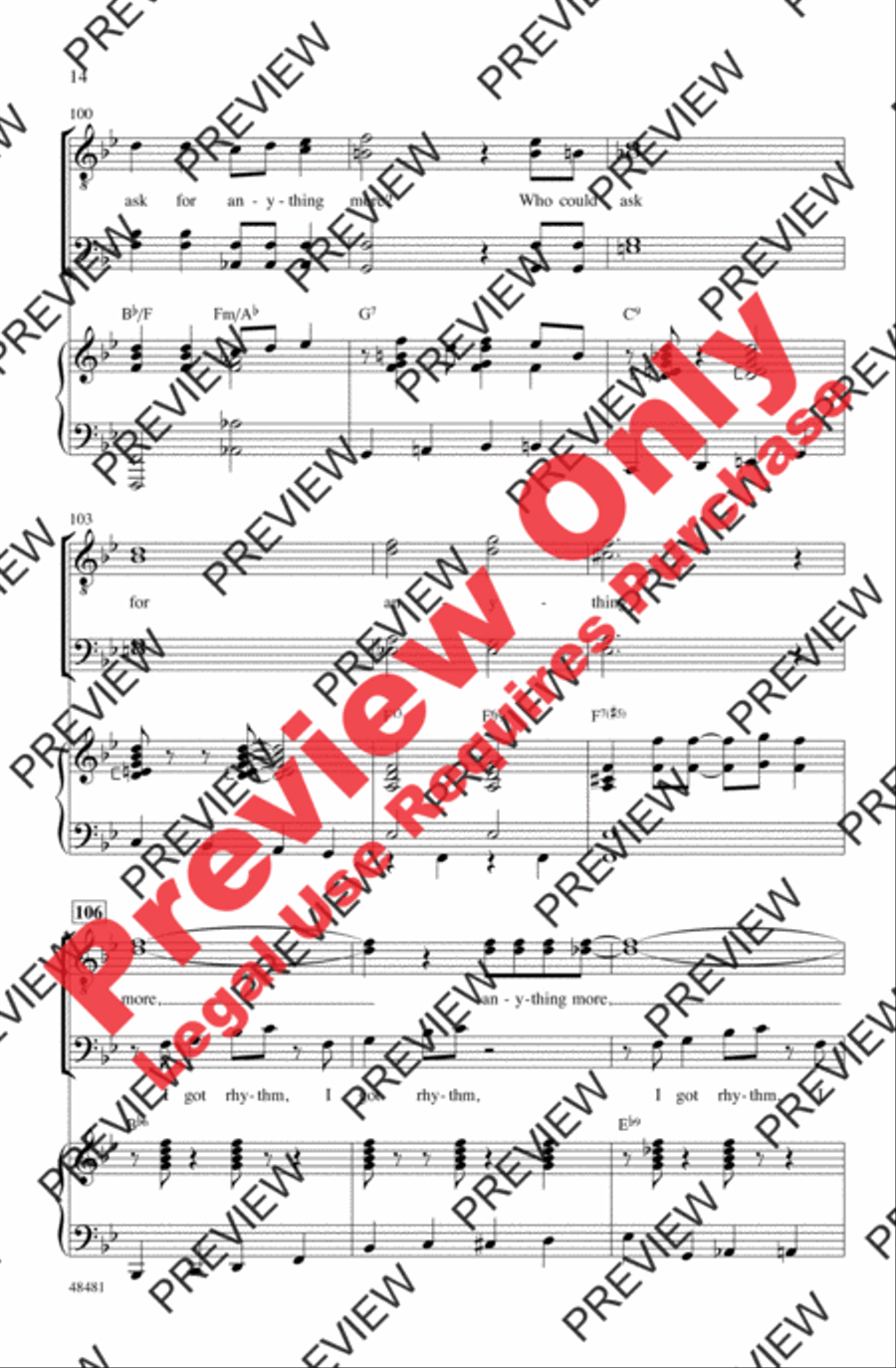 I Got Rhythm I Got Rhythm Men's Choir scores gallery preview page 13
