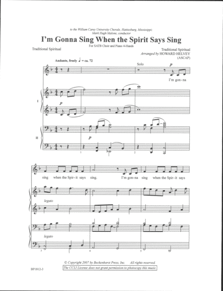 I'm Gonna Sing When the Spirit Says Sing image number null