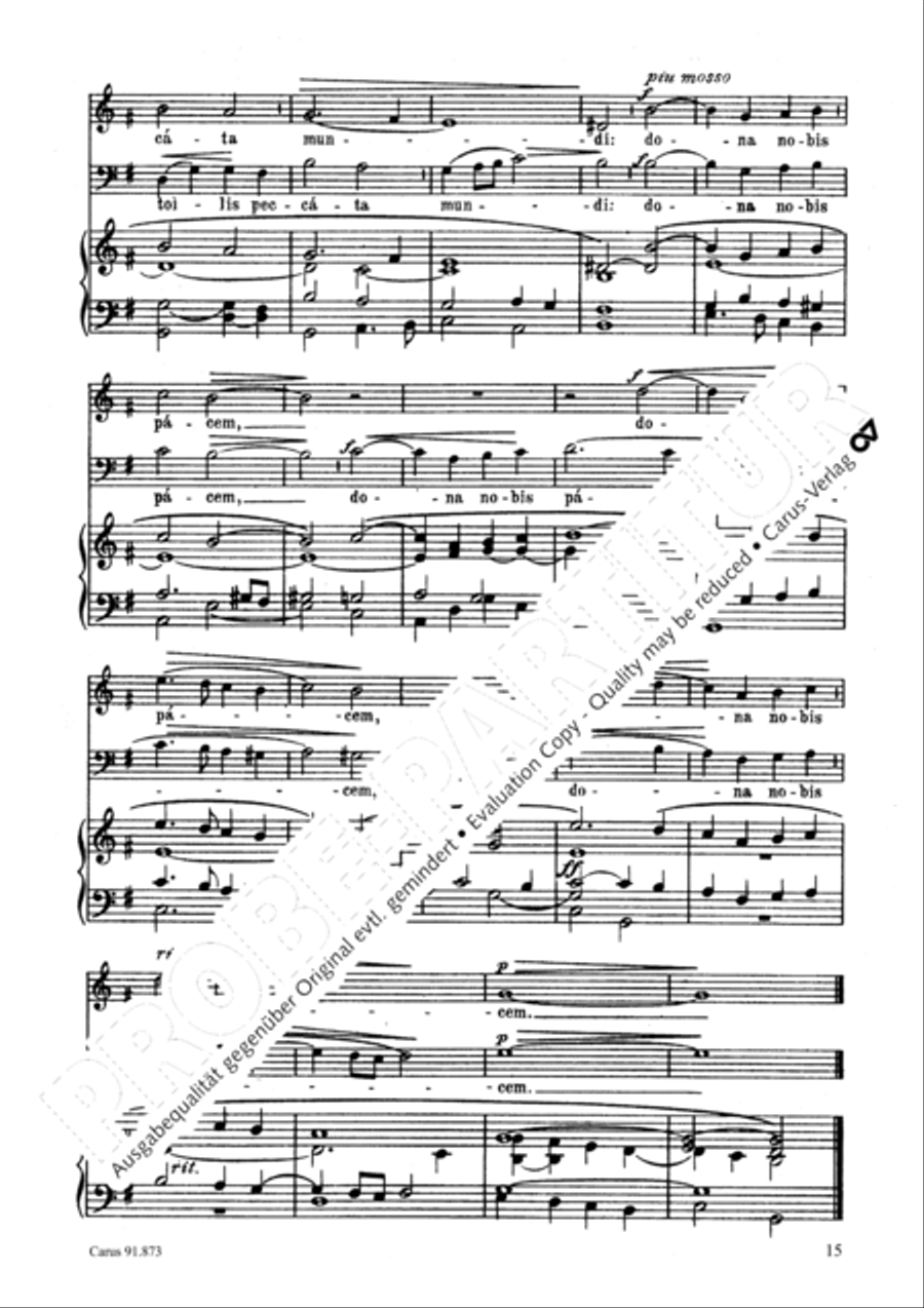 Missa in honorem S. Gregorii Choir scores gallery preview page 16