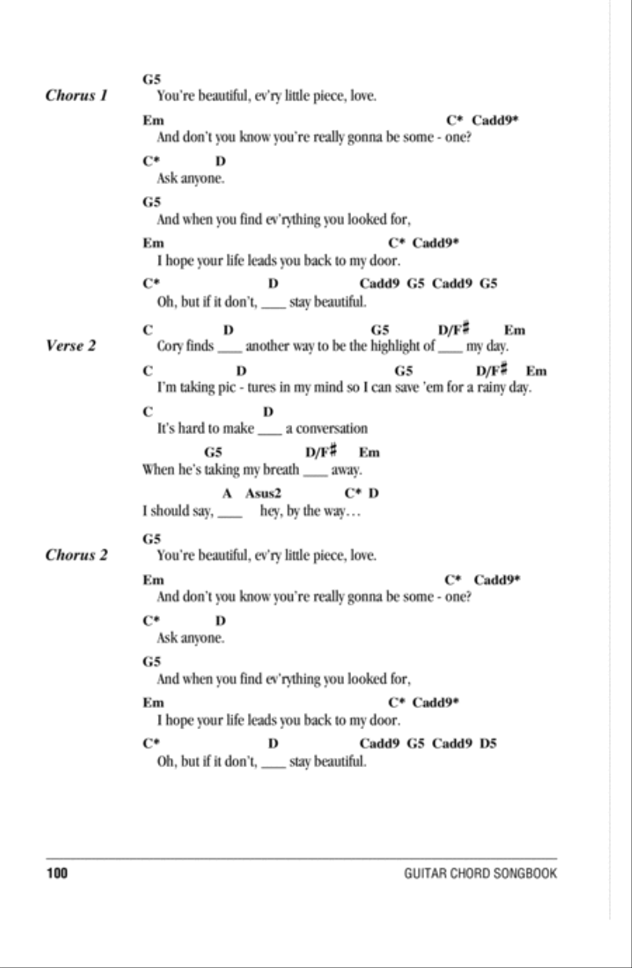 Stay Beautiful Acoustic Guitar scores gallery preview page 2