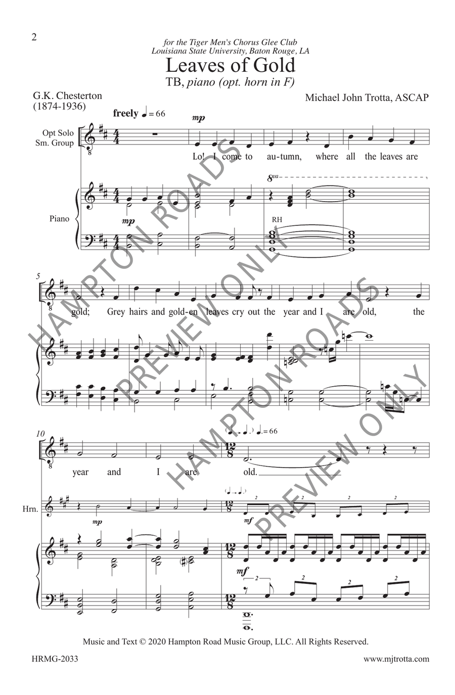 Leaves of Gold (TB) Leaves of Gold (TB) TB scores gallery preview page 3
