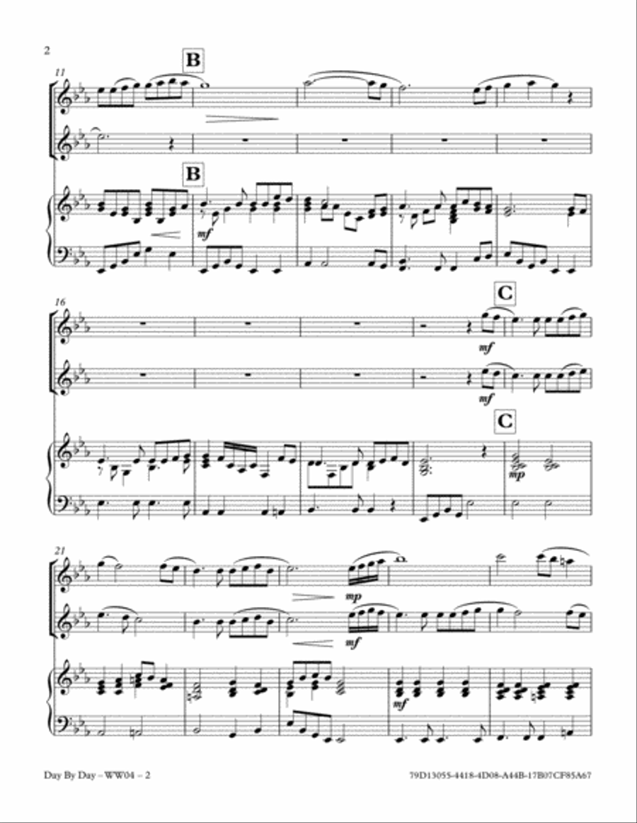 Day By Day Flute Duet scores gallery preview page 2