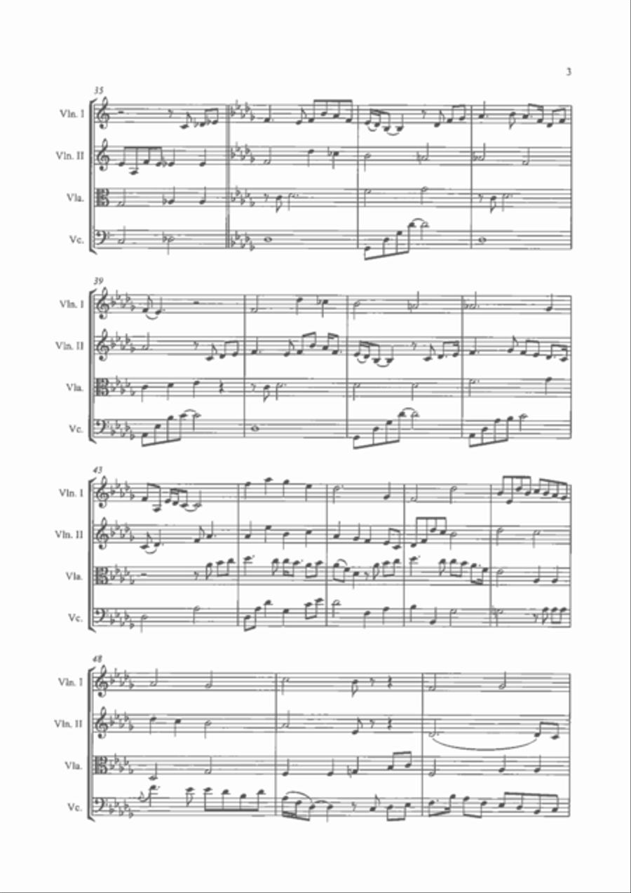 Danny Boy (Londonderry Air) String Quartet scores gallery preview page 4