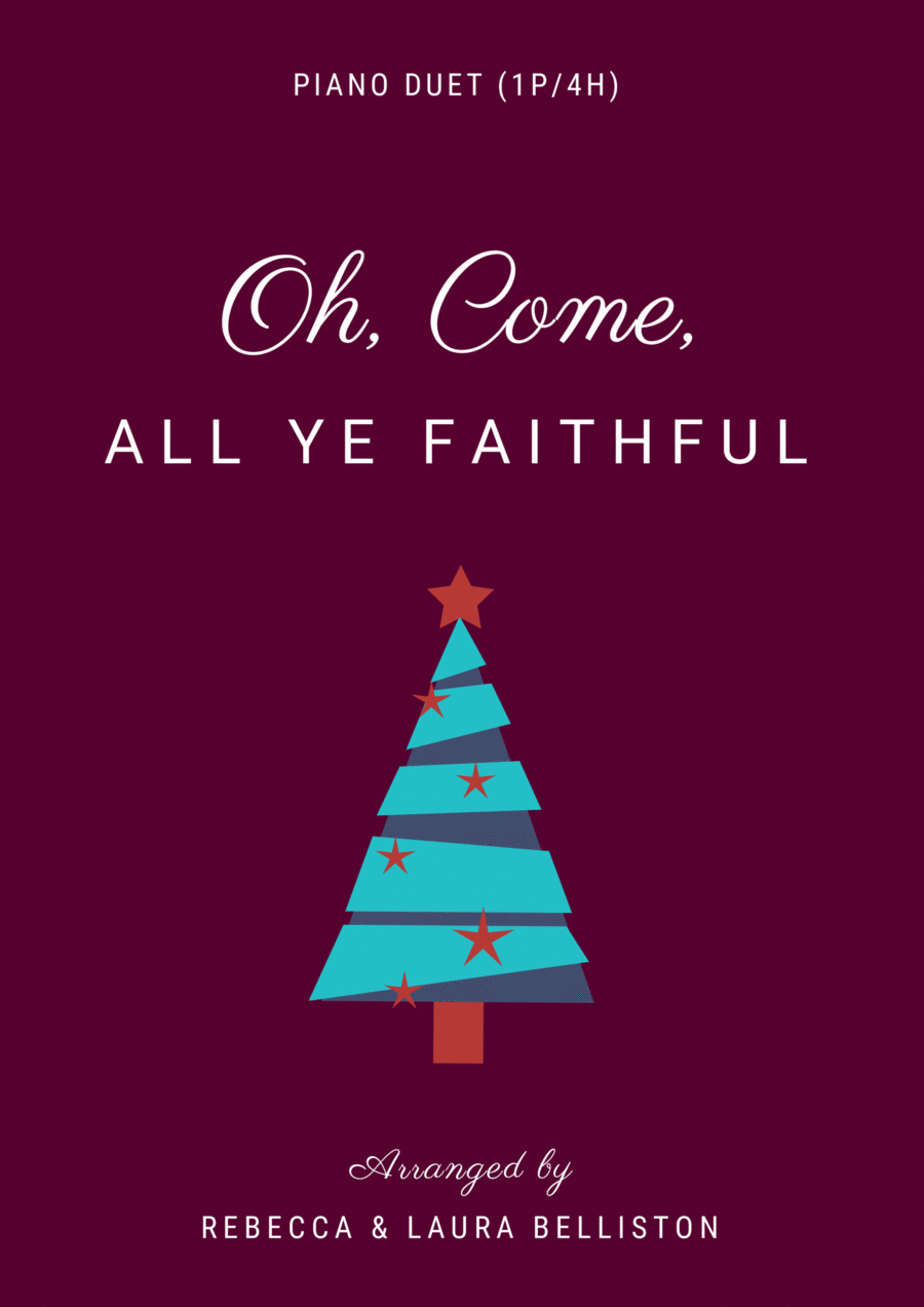 Oh, Come, All Ye Faithful (Piano Duet 1P/4H) 1 Piano, 4-Hands scores gallery preview page 1