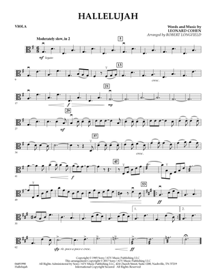 Hallelujah (arr. Robert Longfield) - Viola