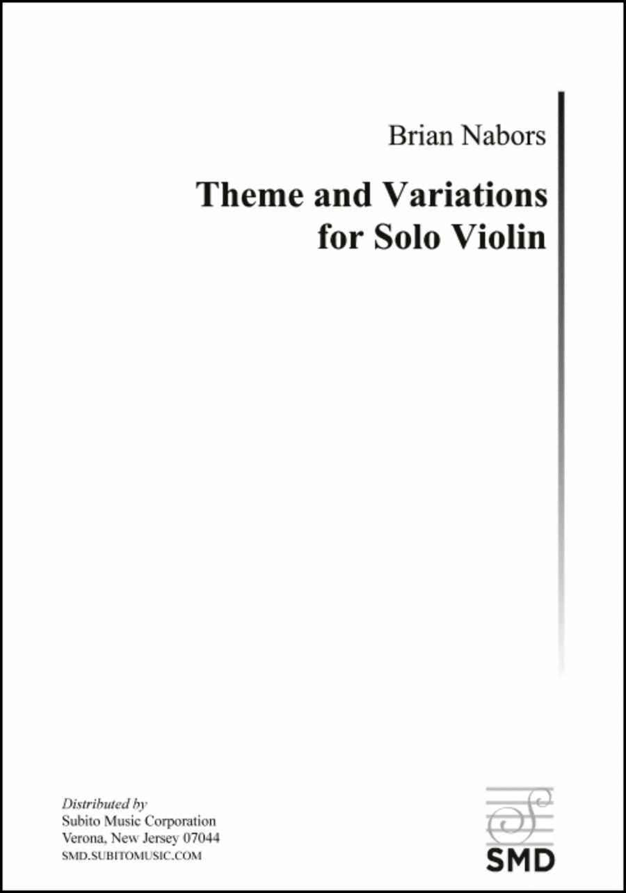 Theme and Variations Violin Solo scores gallery preview page 1