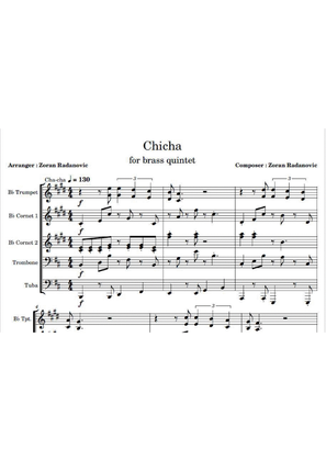 Chicha - for brass quintet