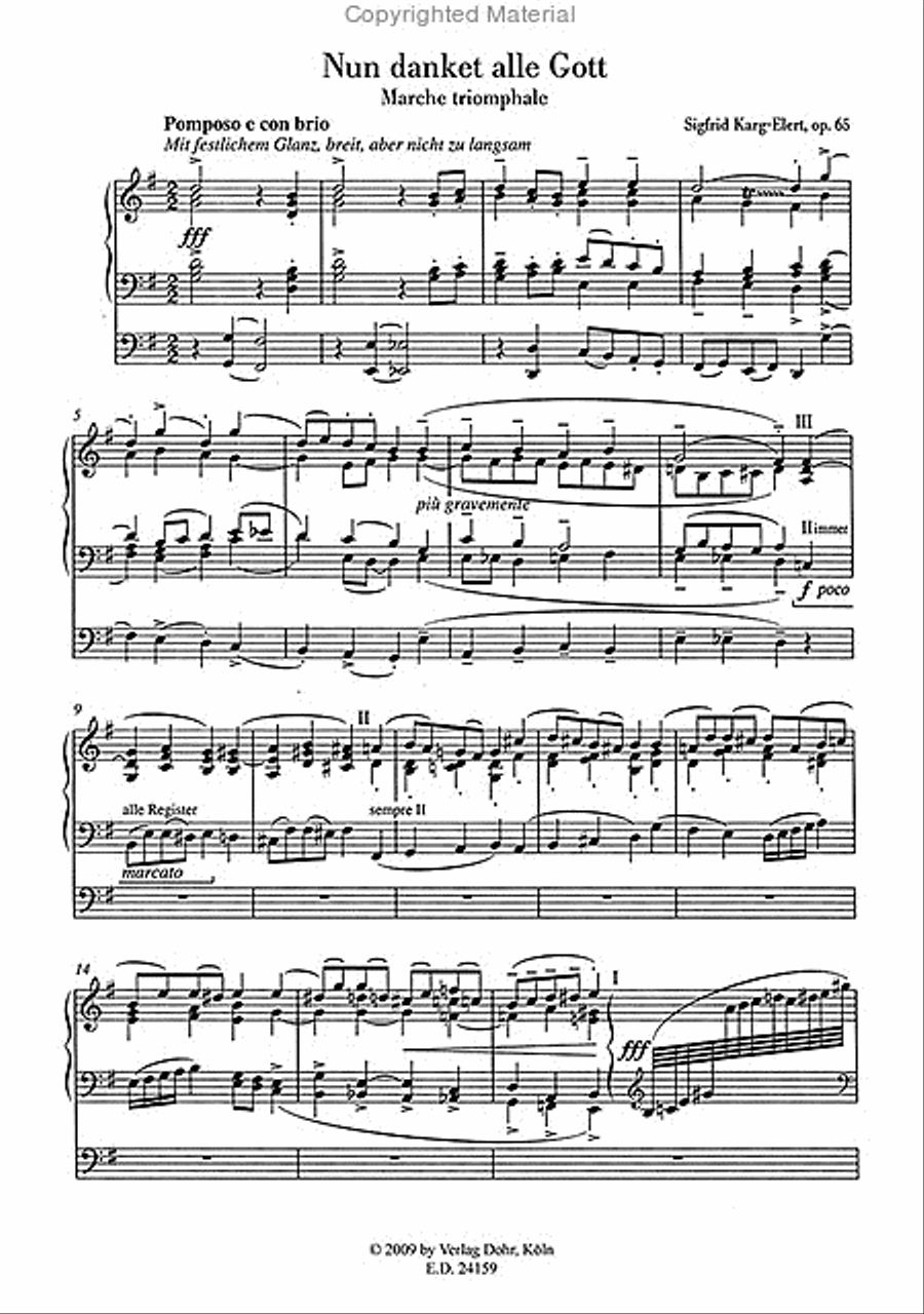 Nun danket alle Gott op. 65 -Marche triomphale-