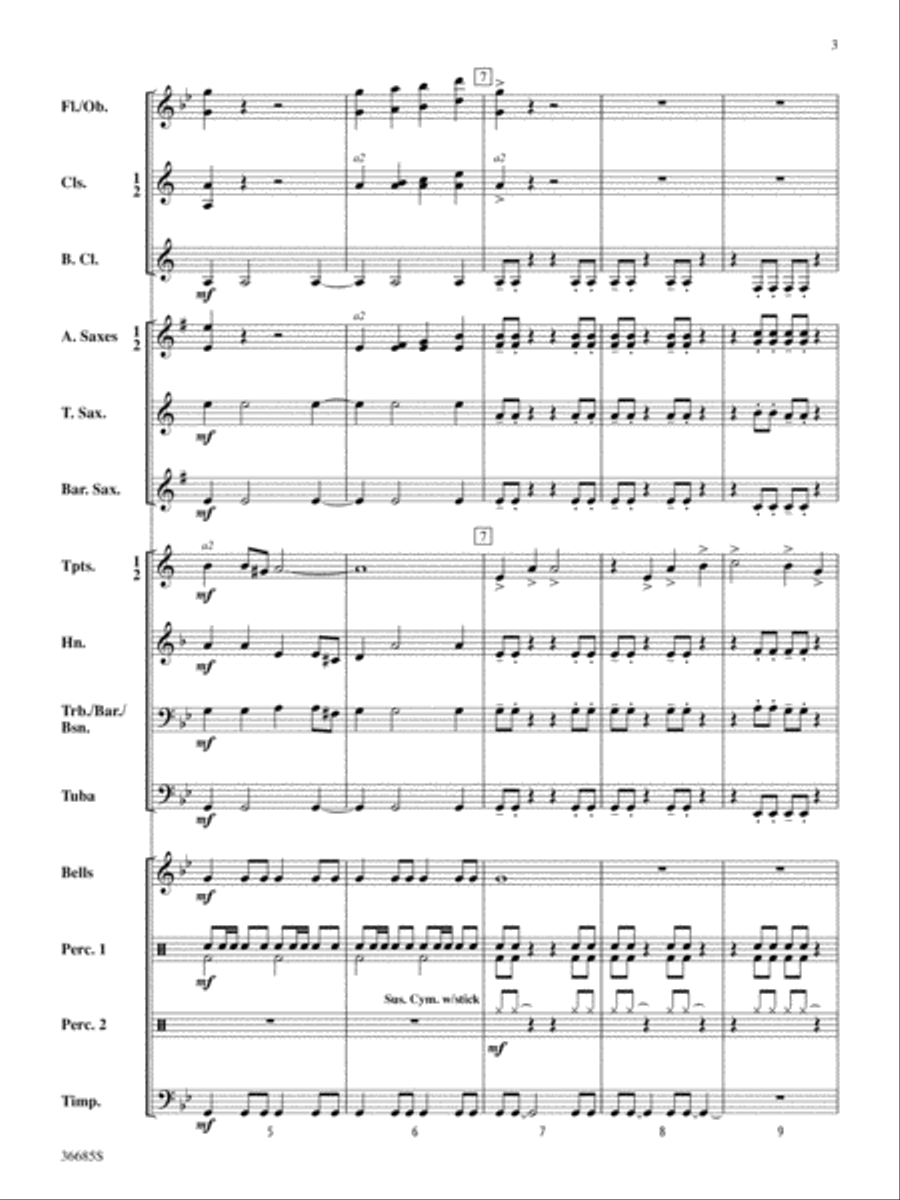Battlestar!: Score Concert Band scores gallery preview page 3