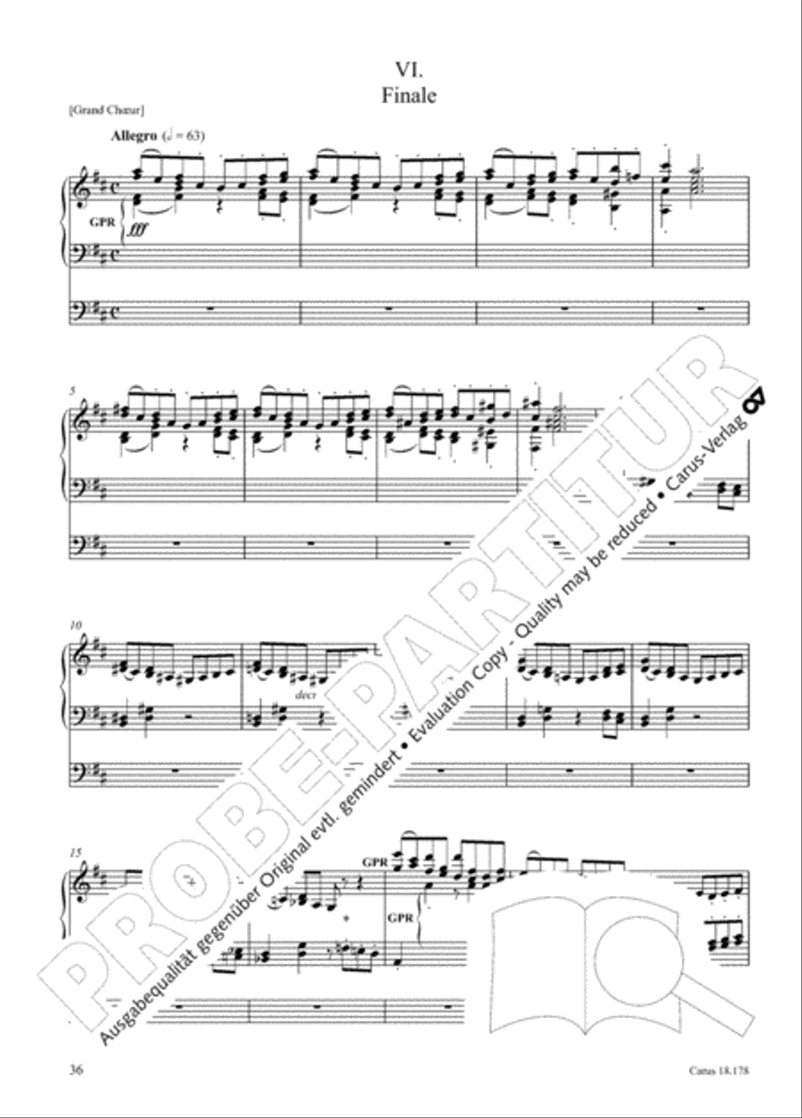 Symphonie No. II pour Orgue Organ scores gallery preview page 51
