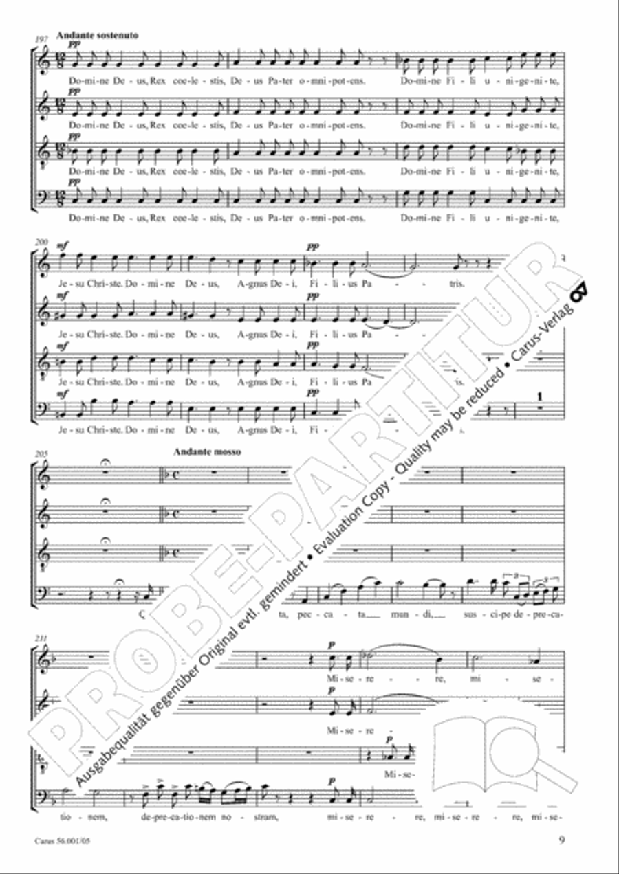 Edizione Nazionale delle Opere di Giacomo Puccini. III. Vocal music; 2. Messa a 4 voci (vol. III/2) 4-Part scores gallery preview page 10