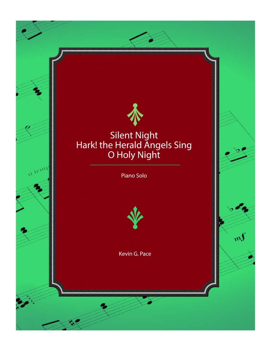 Medley: Silent Night, Hark! the Herald Angels Sing, O Holy Night Piano Solo scores gallery preview page 1