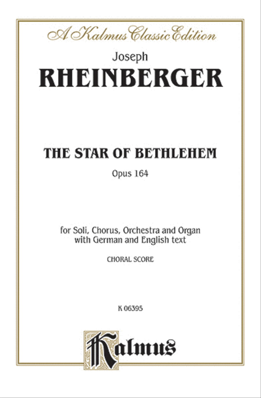 The Star of Bethlehem, Op. 164 4-Part scores gallery preview page 1