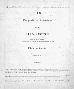 Six Progressive Sonatinas for the Piano Forte