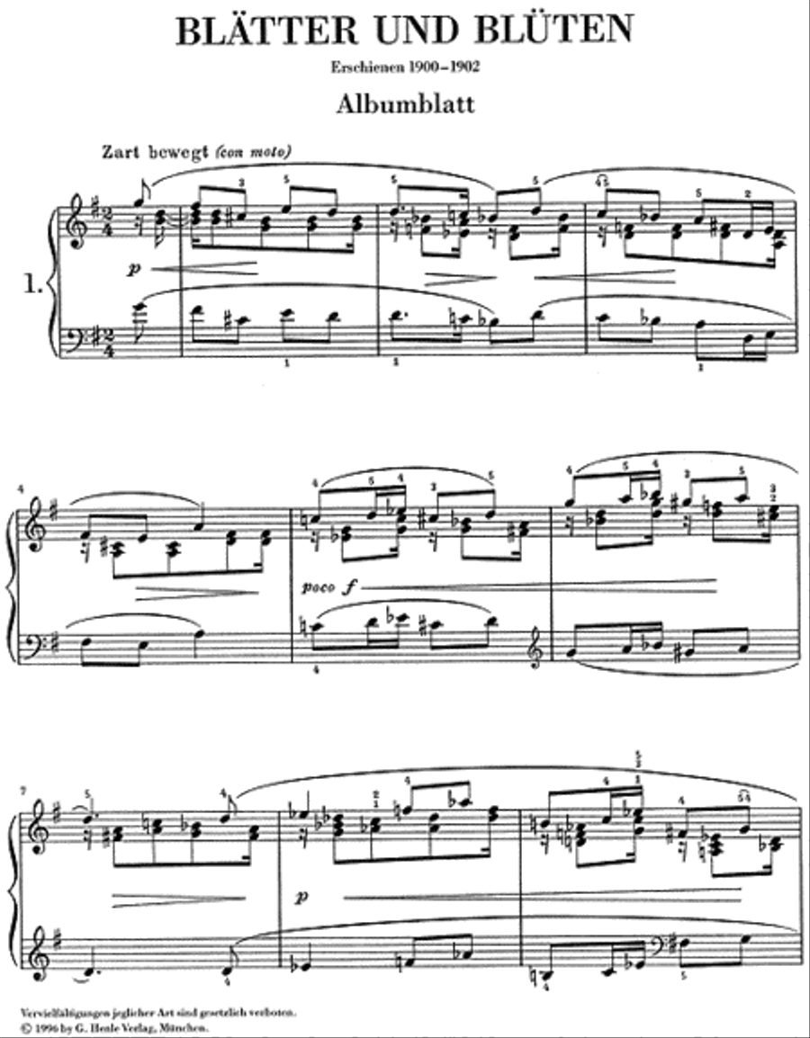Bläter und Blüten Piano Solo scores gallery preview page 2
