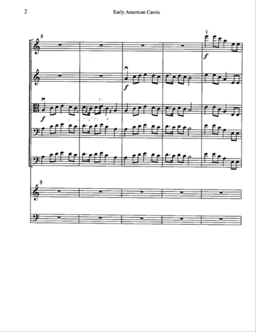 Early American Carols Orchestra scores gallery preview page 3