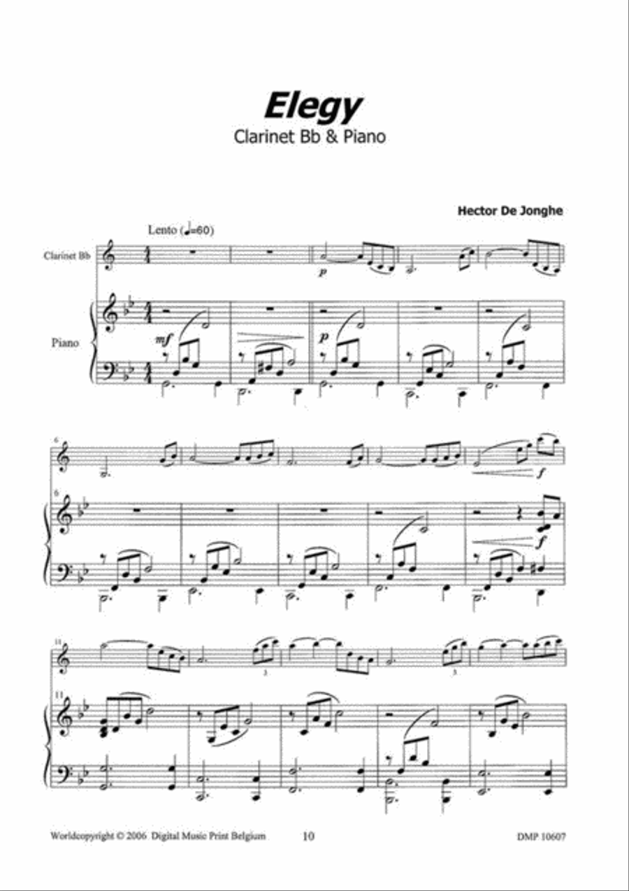 6 Great Pieces For Clarinet and Piano Clarinet Solo scores gallery preview page 3