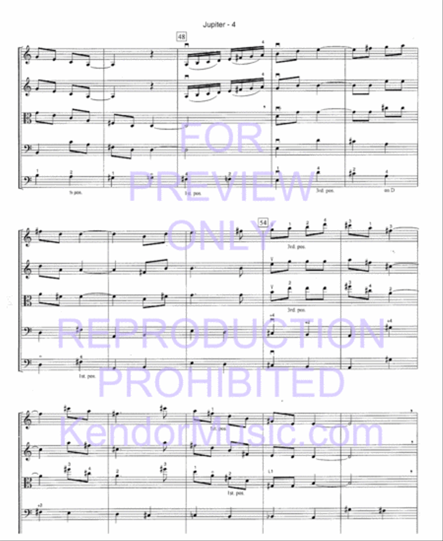Jupiter (from The Planets) String Orchestra scores gallery preview page 6