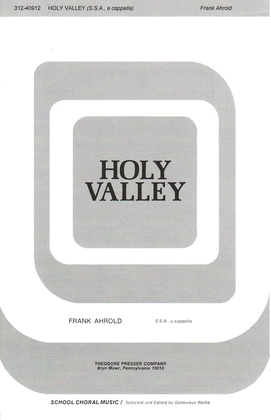Book cover for Holy Valley