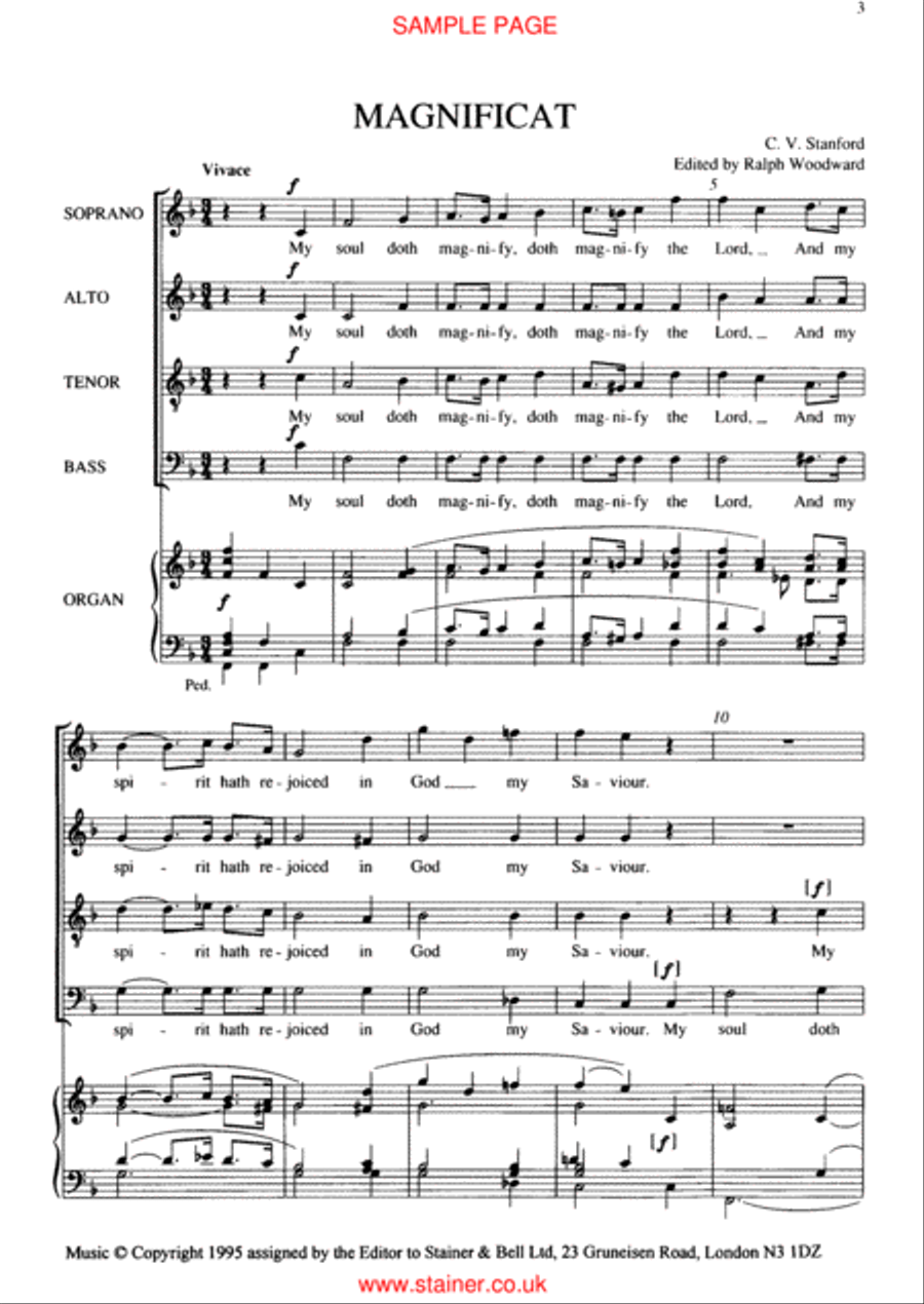 Magnificat and Nunc Dimittis in F (The Queens' Service) 4-Part scores gallery preview page 2