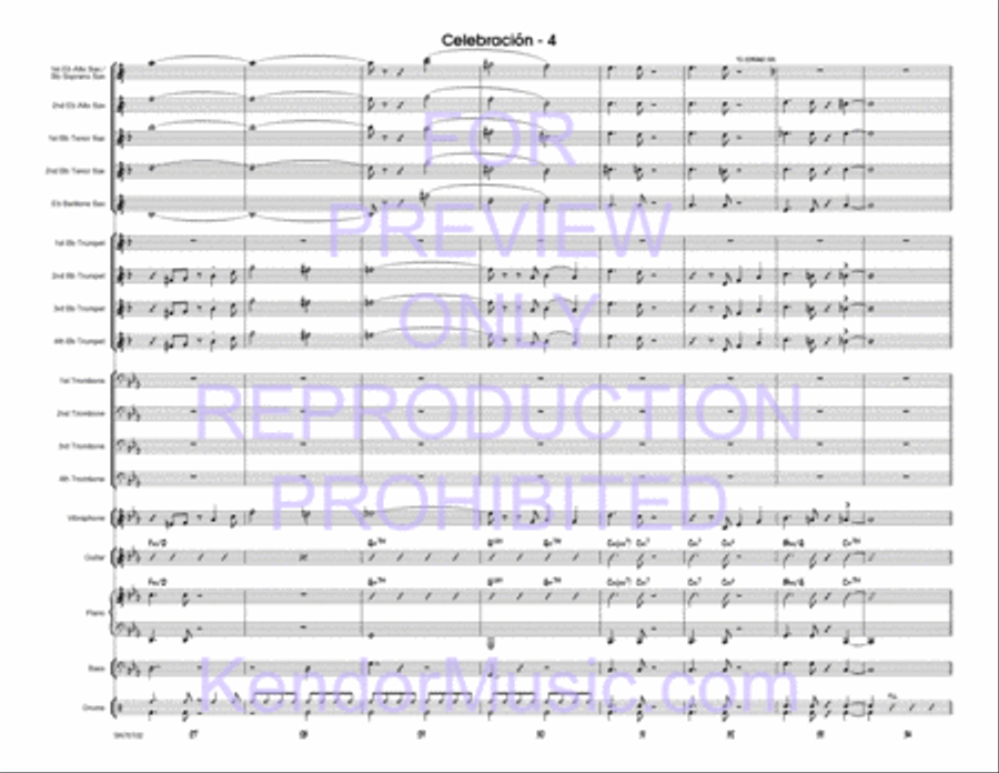 Celebracion (Full Score) Jazz Ensemble scores gallery preview page 5
