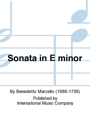Book cover for Sonata In E Minor