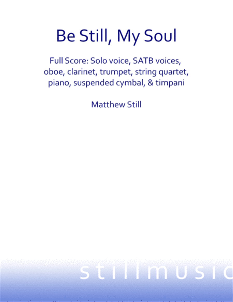 Be Still, My Soul - Full Score Orchestra image number null