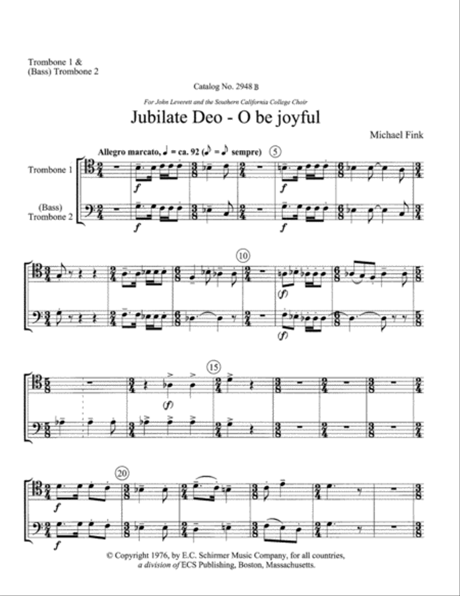 Jubilate Deo (O Be Joyful) Choir scores gallery preview page 5