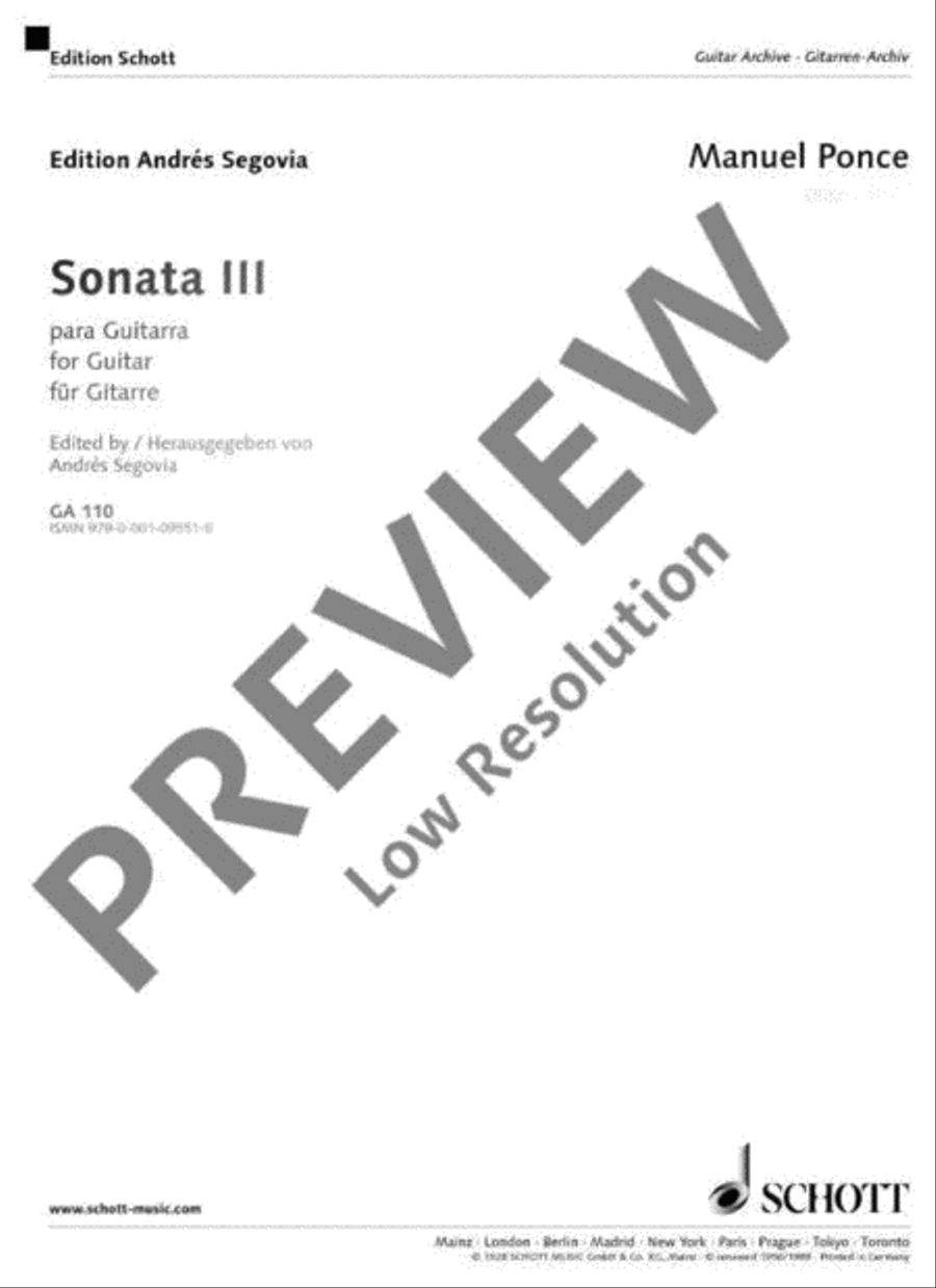 Sonata III Sonata III Classical Guitar scores gallery preview page 2