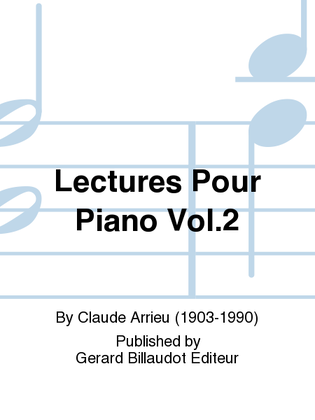 Book cover for Lectures Pour Piano Vol. 2