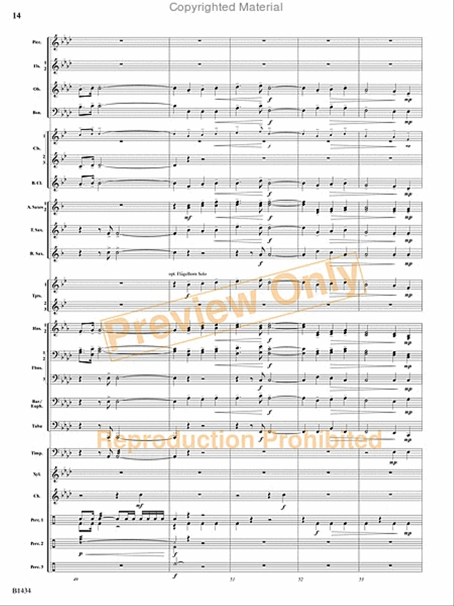 A Frontier Fought and a City Found Concert Band scores gallery preview page 12