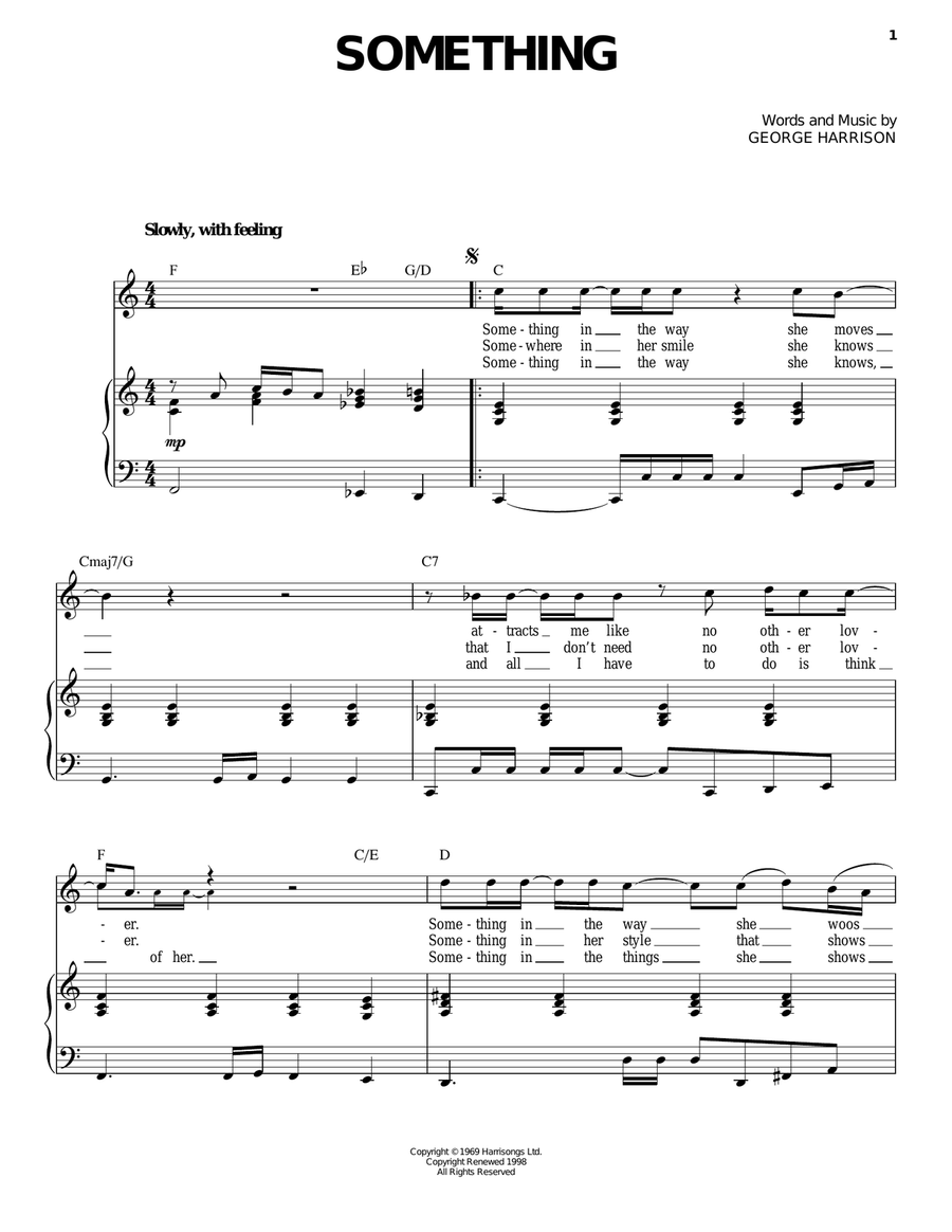 Something Piano, Vocal scores gallery preview page 1