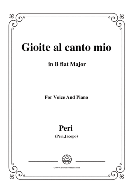 Peri-Gioite al canto mio in B flat Major, for Voice and Piano image number null