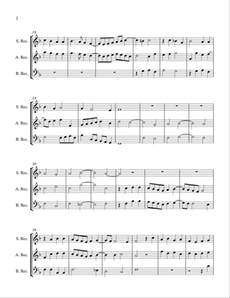 Dur' È 'l Partito (Recorder Trio) Brass Ensemble scores gallery preview page 2