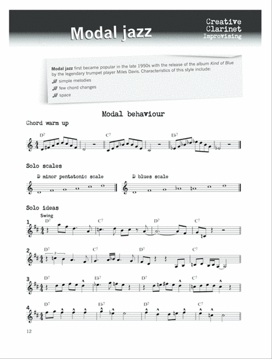 Creative Clarinet Improvising + CD Clarinet scores gallery preview page 4