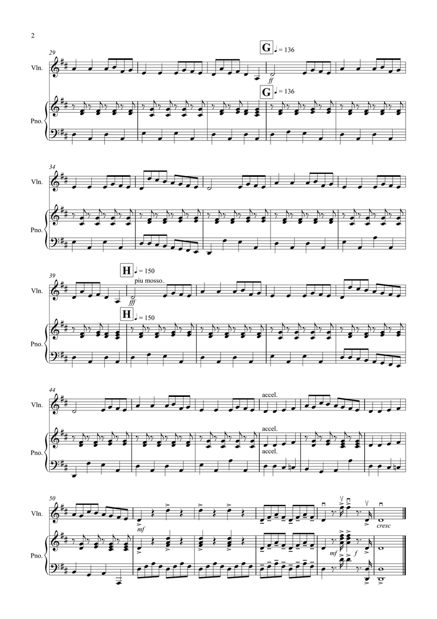 The Can Can for Violin and Piano Violin Solo scores gallery preview page 2