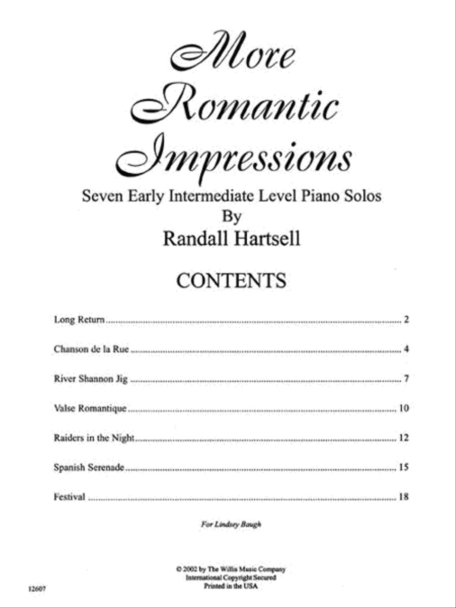 More Romantic Impressions Easy Piano scores gallery preview page 2