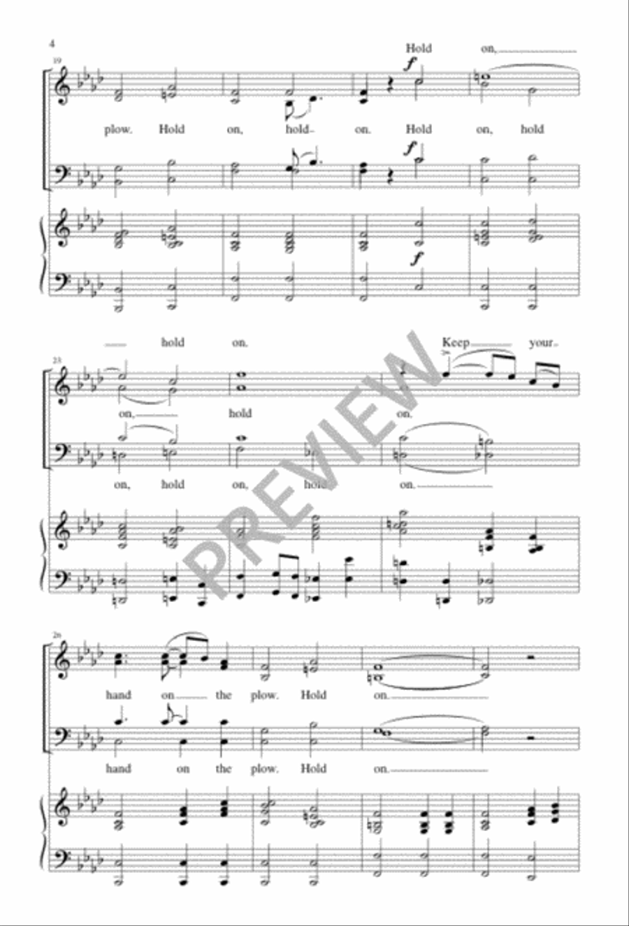 Hold On - SATB edition image number null