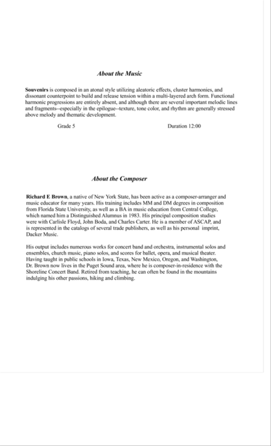 Souvenirs Souvenirs Concert Band scores gallery preview page 3