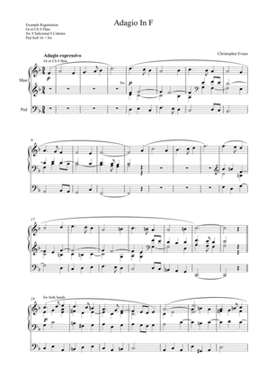 Book cover for Adagio in F for Organ
