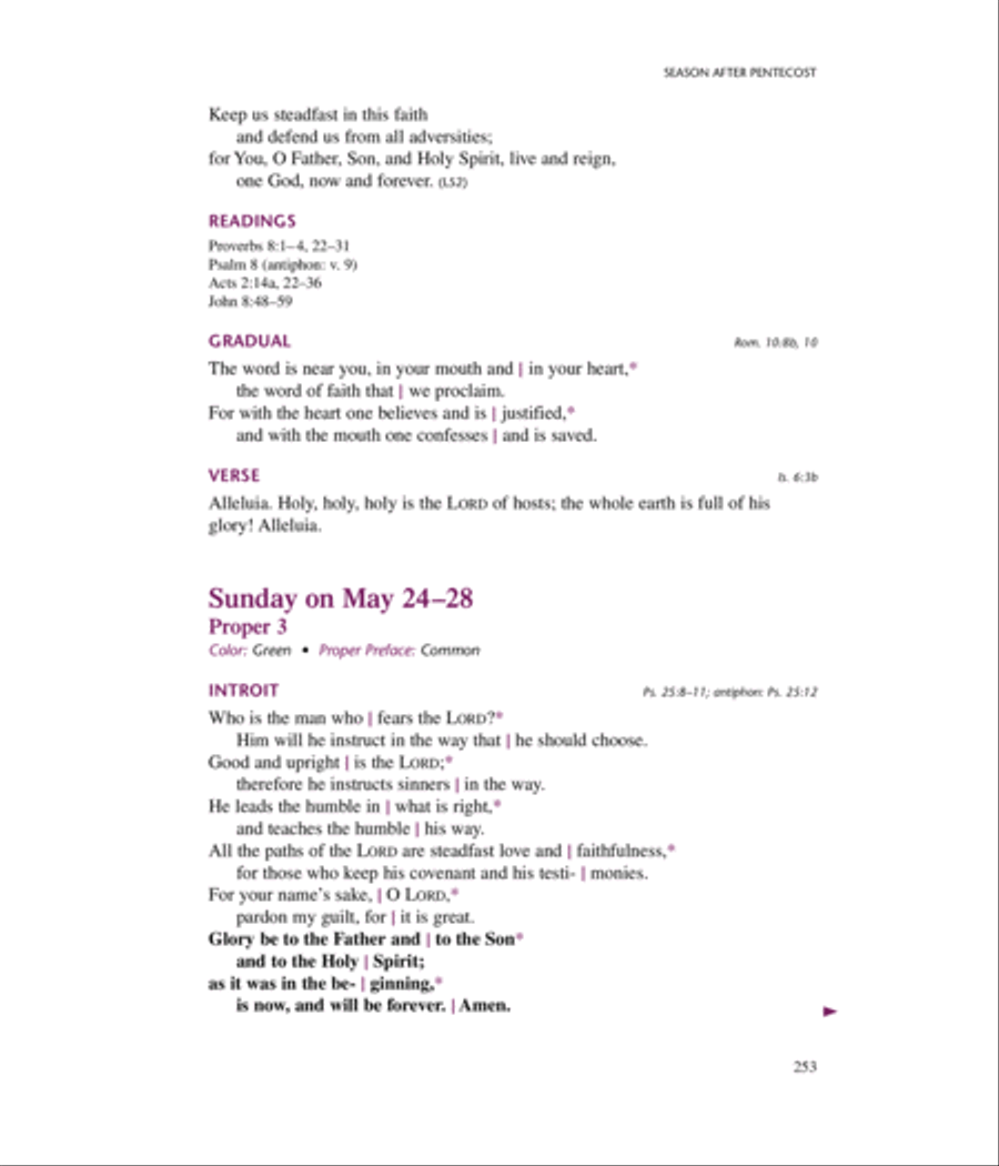 Lutheran Service Book: Propers of the Day Choir scores gallery preview page 17