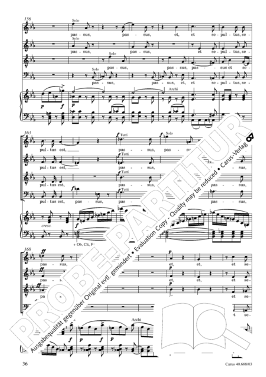 Mass in C Major 4-Part scores gallery preview page 37