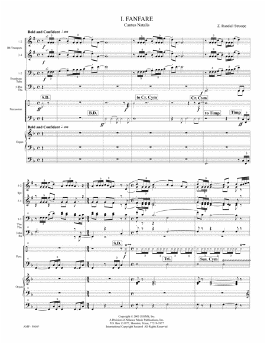 Fanfare from Cantus Natalis Trombone scores gallery preview page 2