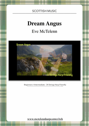 Book cover for Dream Angus - beginner & 34 String Harp | McTelenn Harp Center