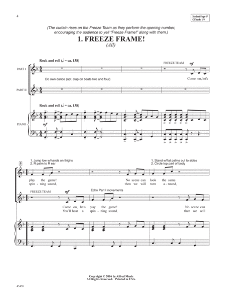 Freeze Frame! Accompaniment CD scores gallery preview page 5